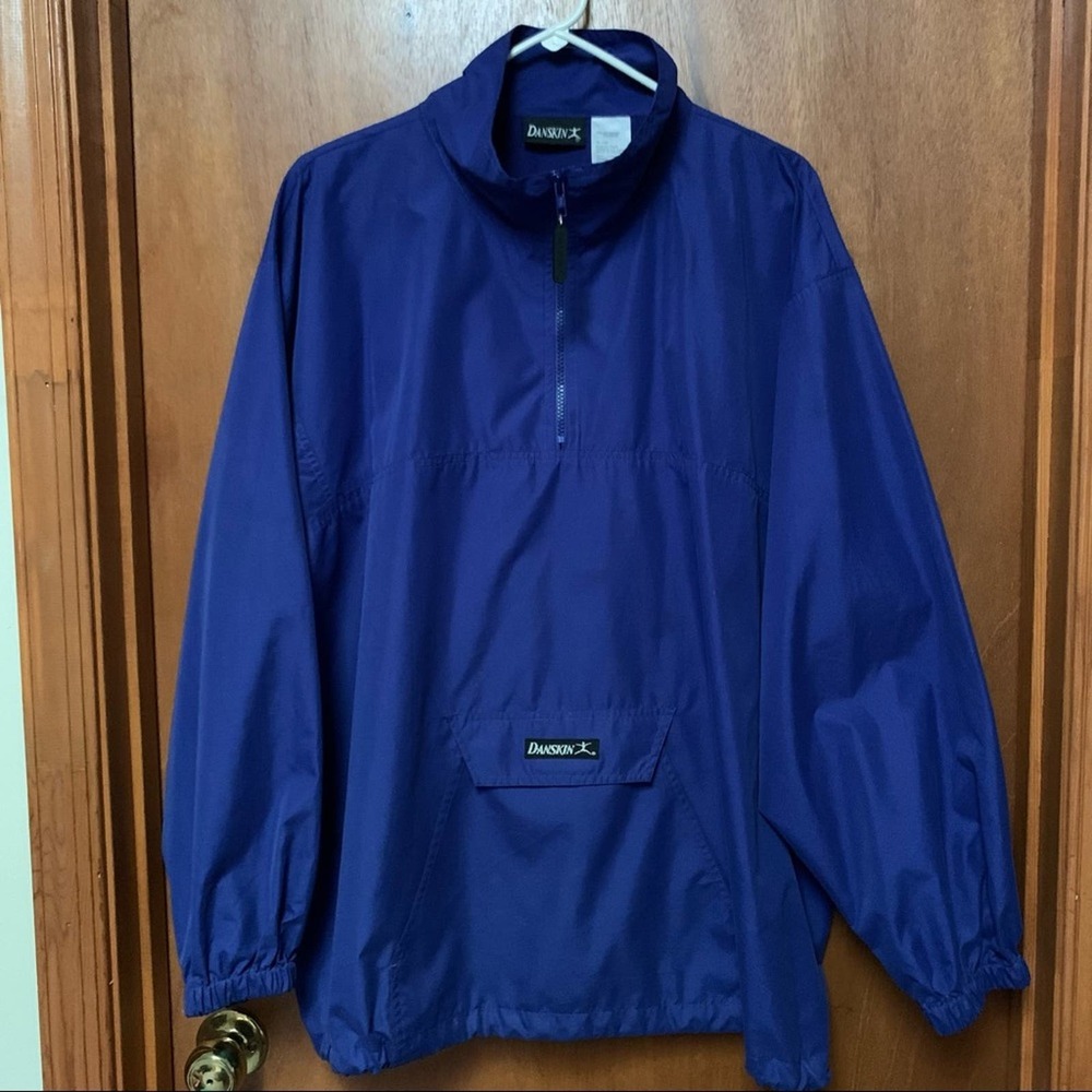 Danskin Relaxed Jacket Half Zip Purple Windbreaker Plus 1X 2X